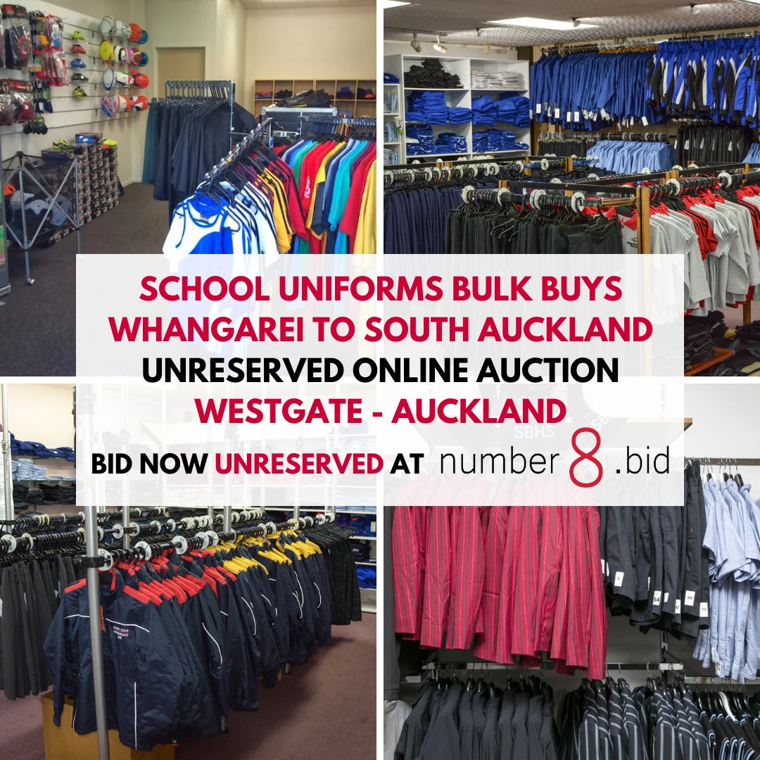 Number 8 Solutions Facebook ad: SCHOOL UNIFORMS BULK BUYS - WHANGAREI TO SOUTH…