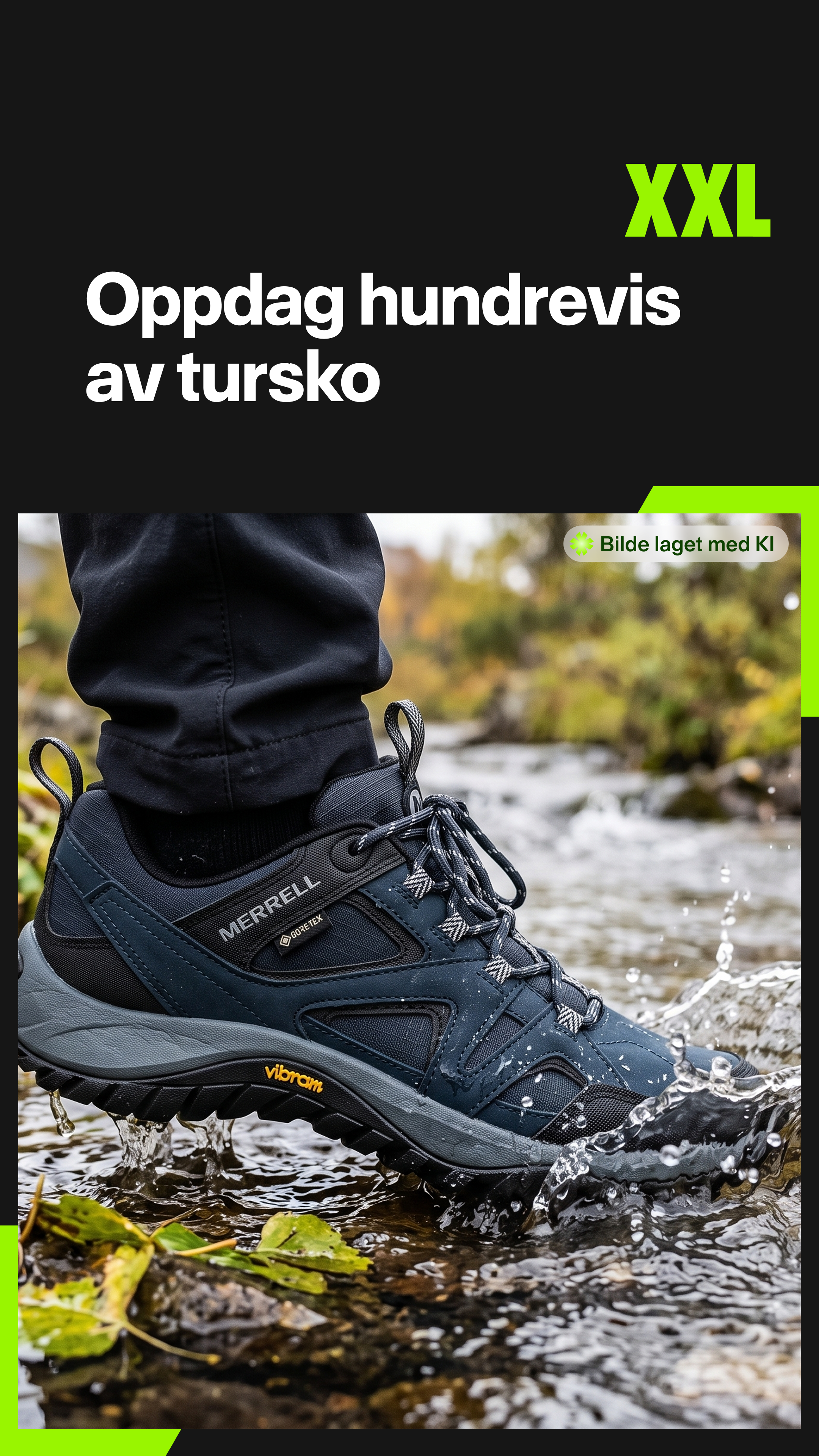 XXL Sport & Villmark Facebook ad: Hundrevis av tursko, finn det perfekte paret for stien