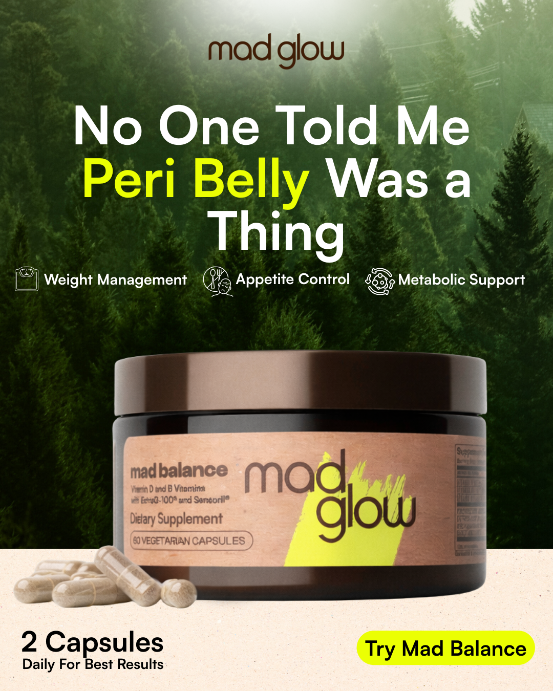 Mad Glow Facebook ad