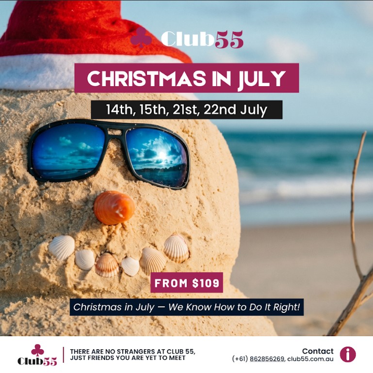 Club 55 Travel Facebook ad: Who says Christmas only comes once a year?