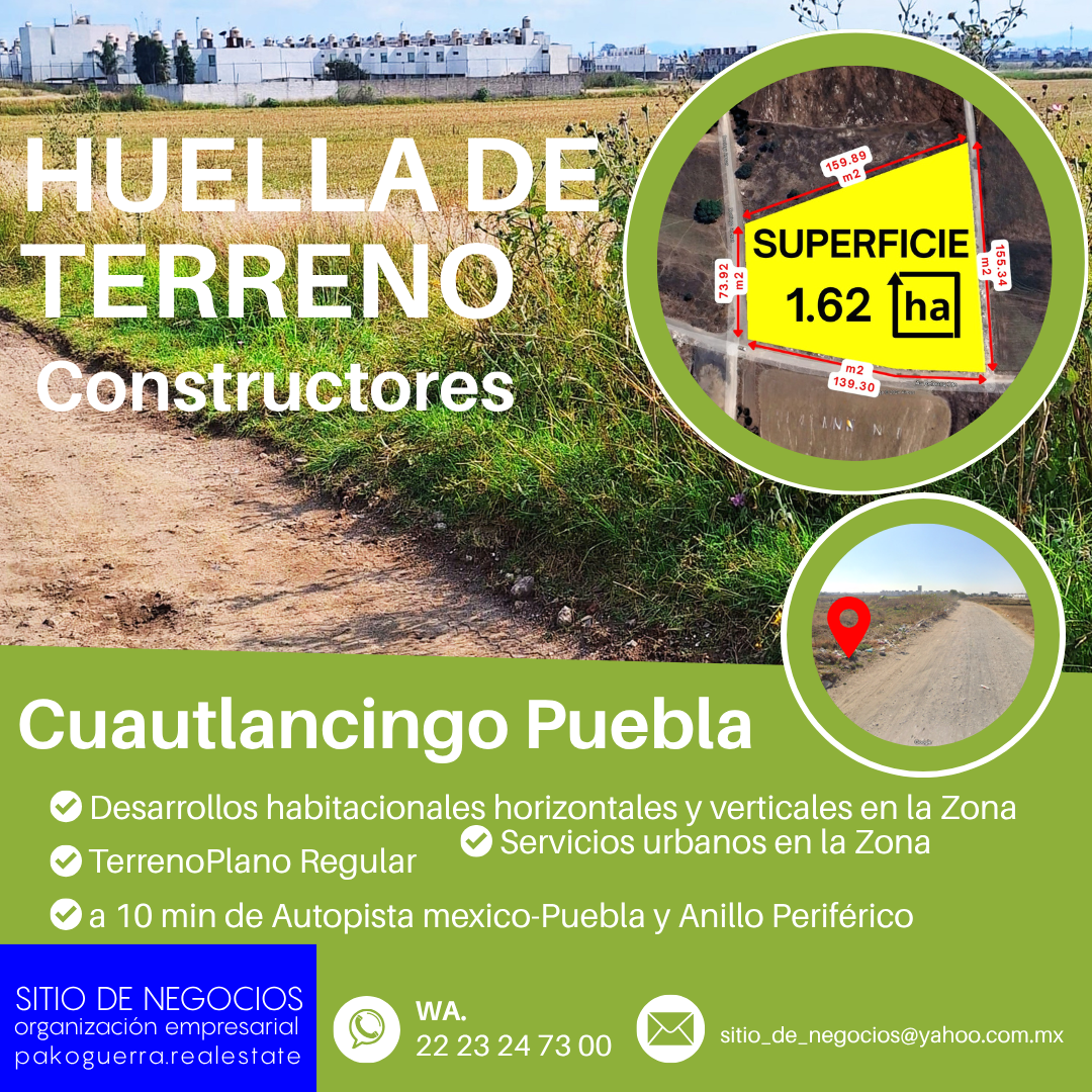 Sitio de Negocios Facebook ad: ¡ATENCIÓN DESARROLLADORES E INVERSIONISTAS EN PUEBLA!