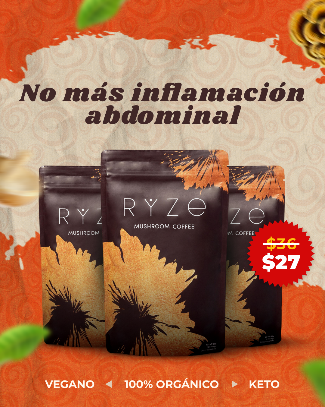 RYZE Superfoods Facebook ad