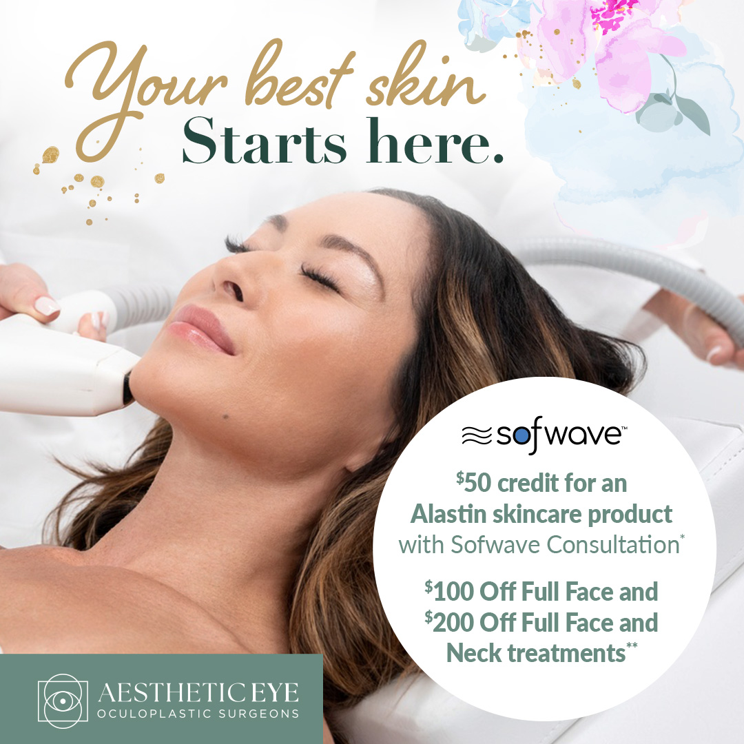 AestheticEye Oculoplastic Surgeons Facebook ad: Claim Your Savings!