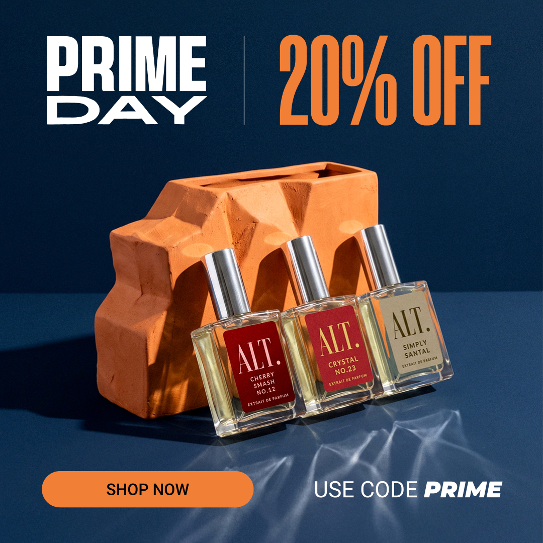 ALT. Fragrances Facebook ad: Prime Day Sale: 20% OFF ALT Fragrances