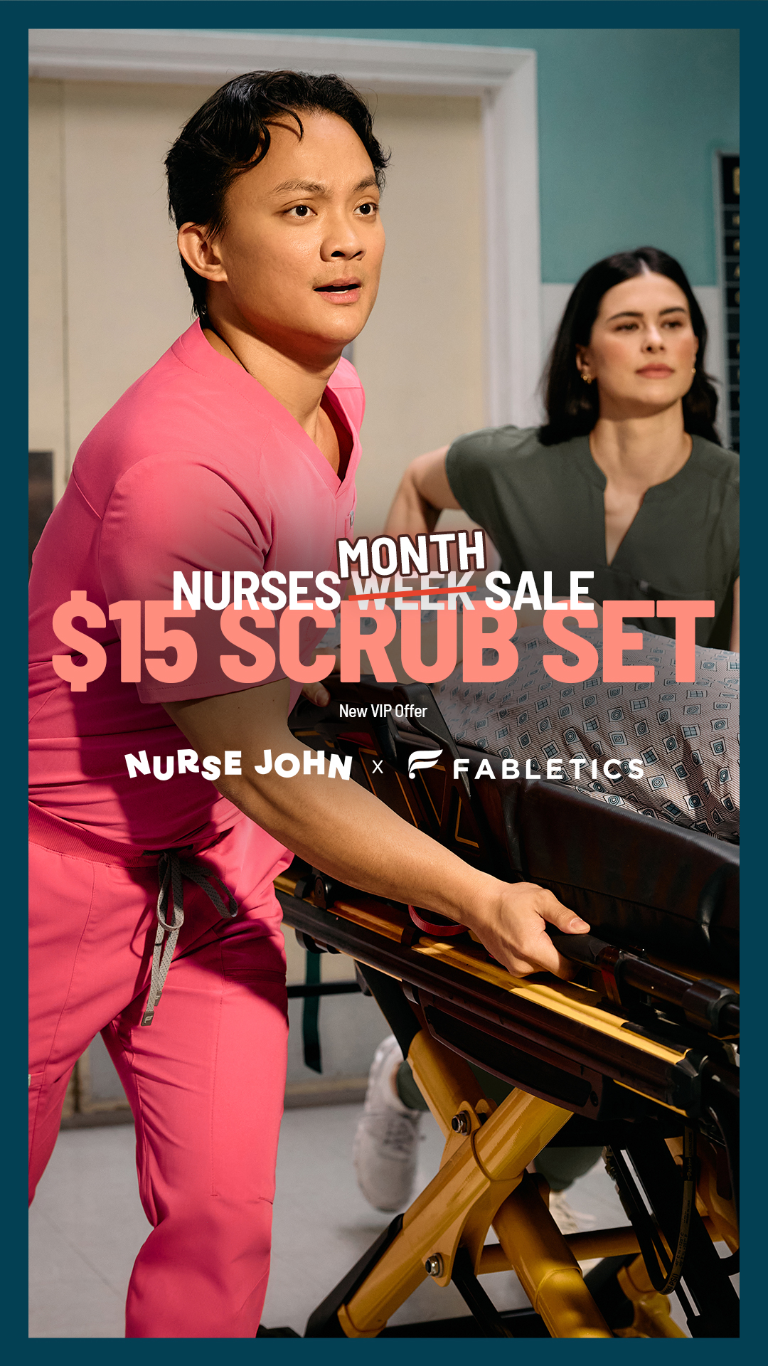 Fabletics Scrubs Facebook ad