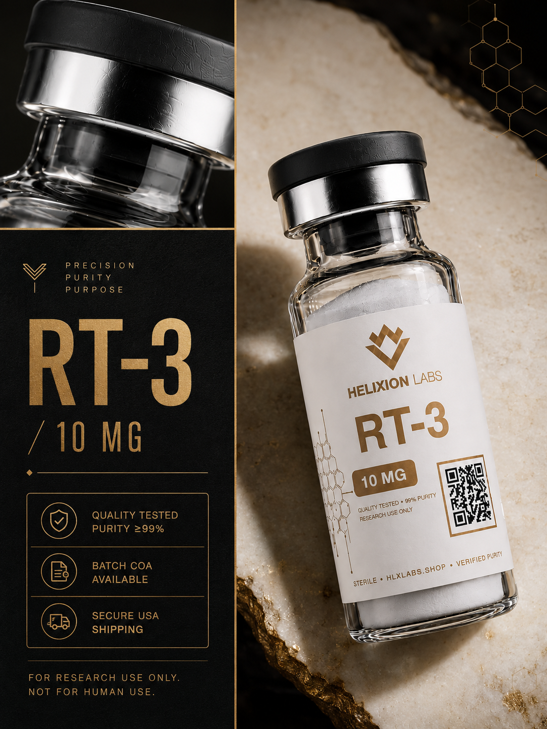 HLX Labs Facebook ad: Verified Standards. Fast Shipping.