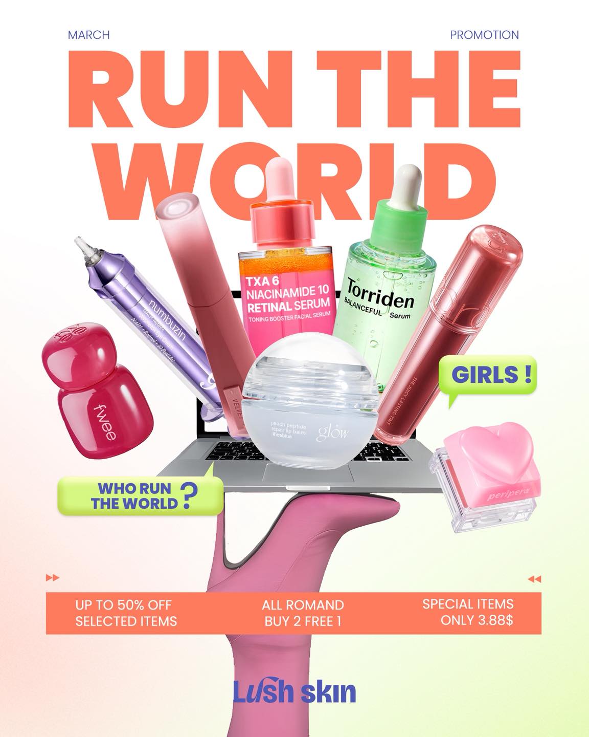 LUSH SKIN Facebook ad: Who Runs The World?