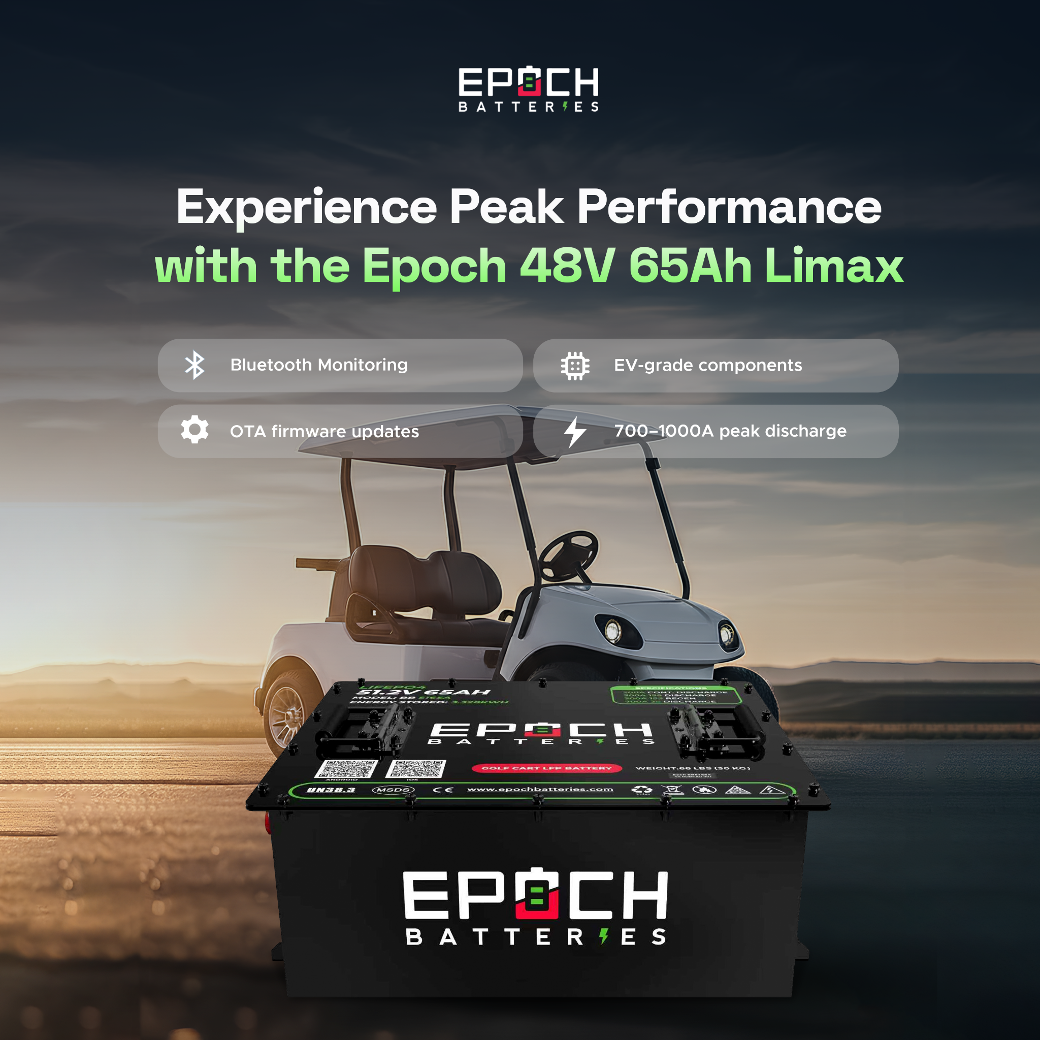 Epoch Batteries Facebook ad: Ditch Lead Acid. Upgrade to Epoch Lithium.