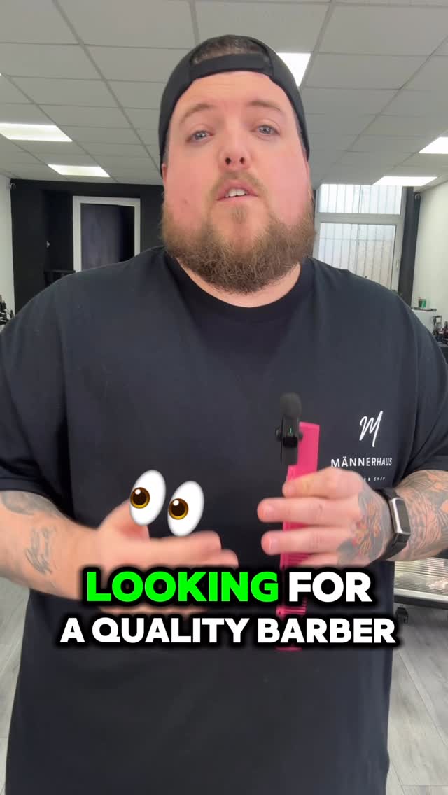 Männerhaus Barber Shop Facebook ad: Sick of inconsistent barbers who don’t match your…