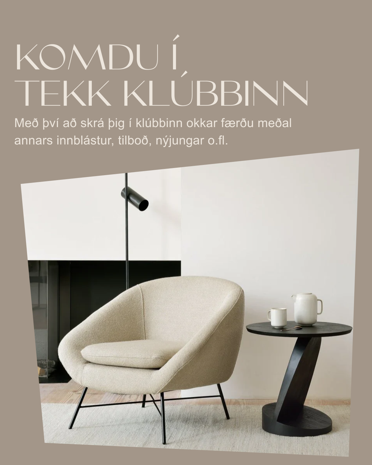 Tekk Facebook ad: Komdu í Tekk Klúbbinn