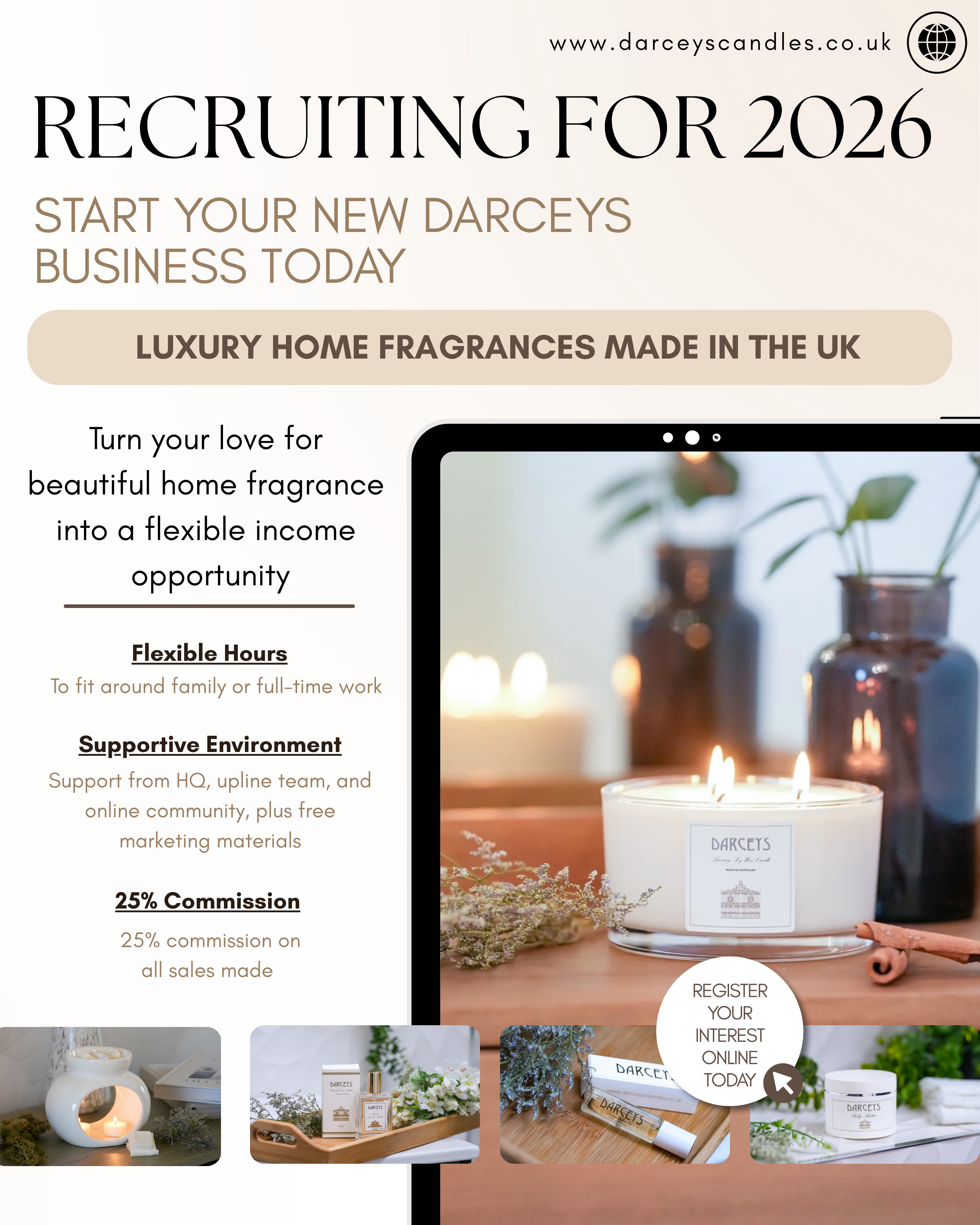 Darceys Facebook ad: Darcey's Candles