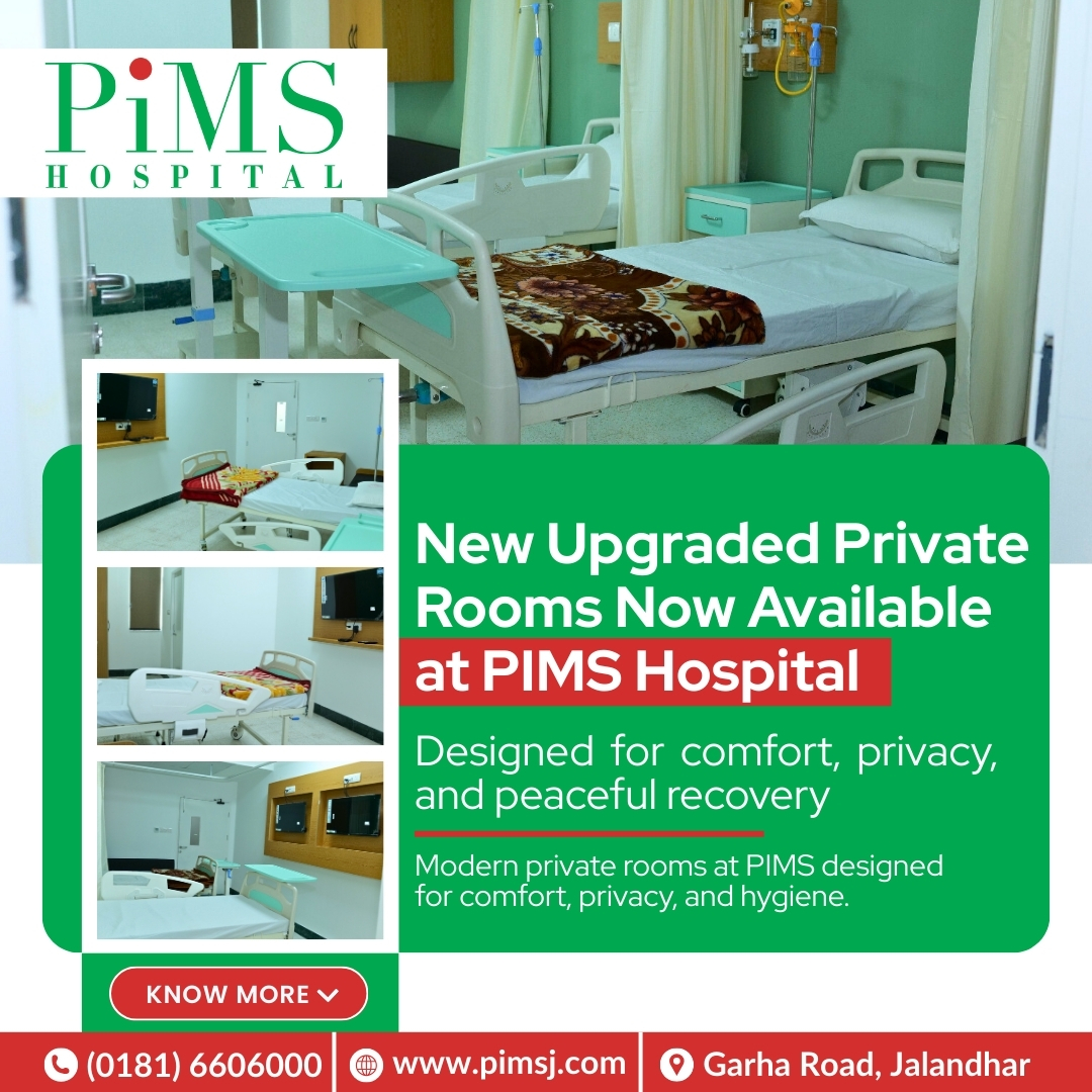 Punjab Institute of Medical Sciences ( PIMS ) Facebook ad: PiMS Hospital now offers modern private rooms designed…