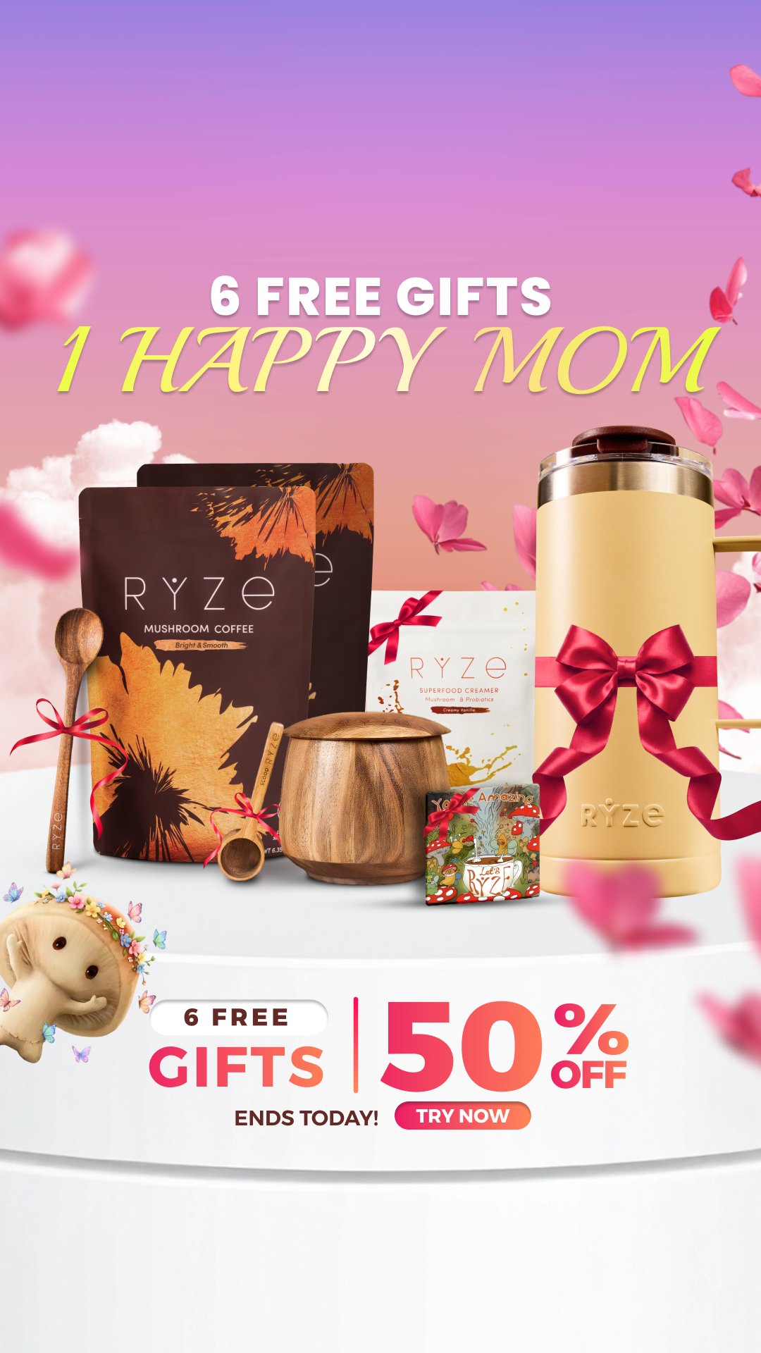 RYZE Superfoods Facebook ad