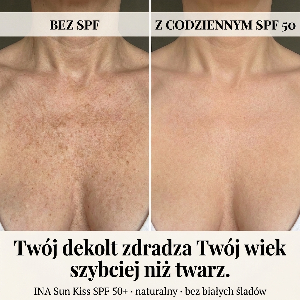 Kosmetyki Organiczne - InaEssentials.pl Facebook ad: Dekolt zdradza wiek szybciej niż twarz