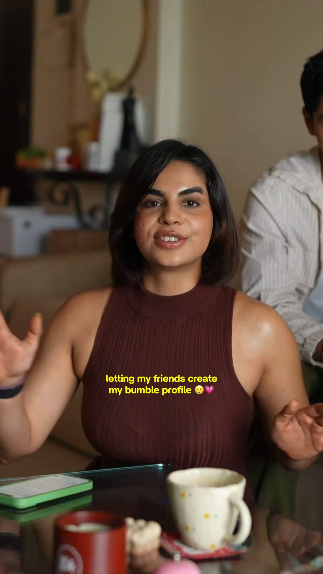 Bumble India Facebook ad: So I let them build my profile.