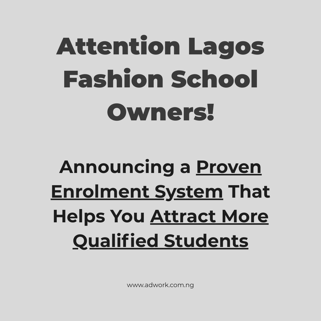adworkkhq Facebook ad: Want to Get More Qualified Students in Lagos?
