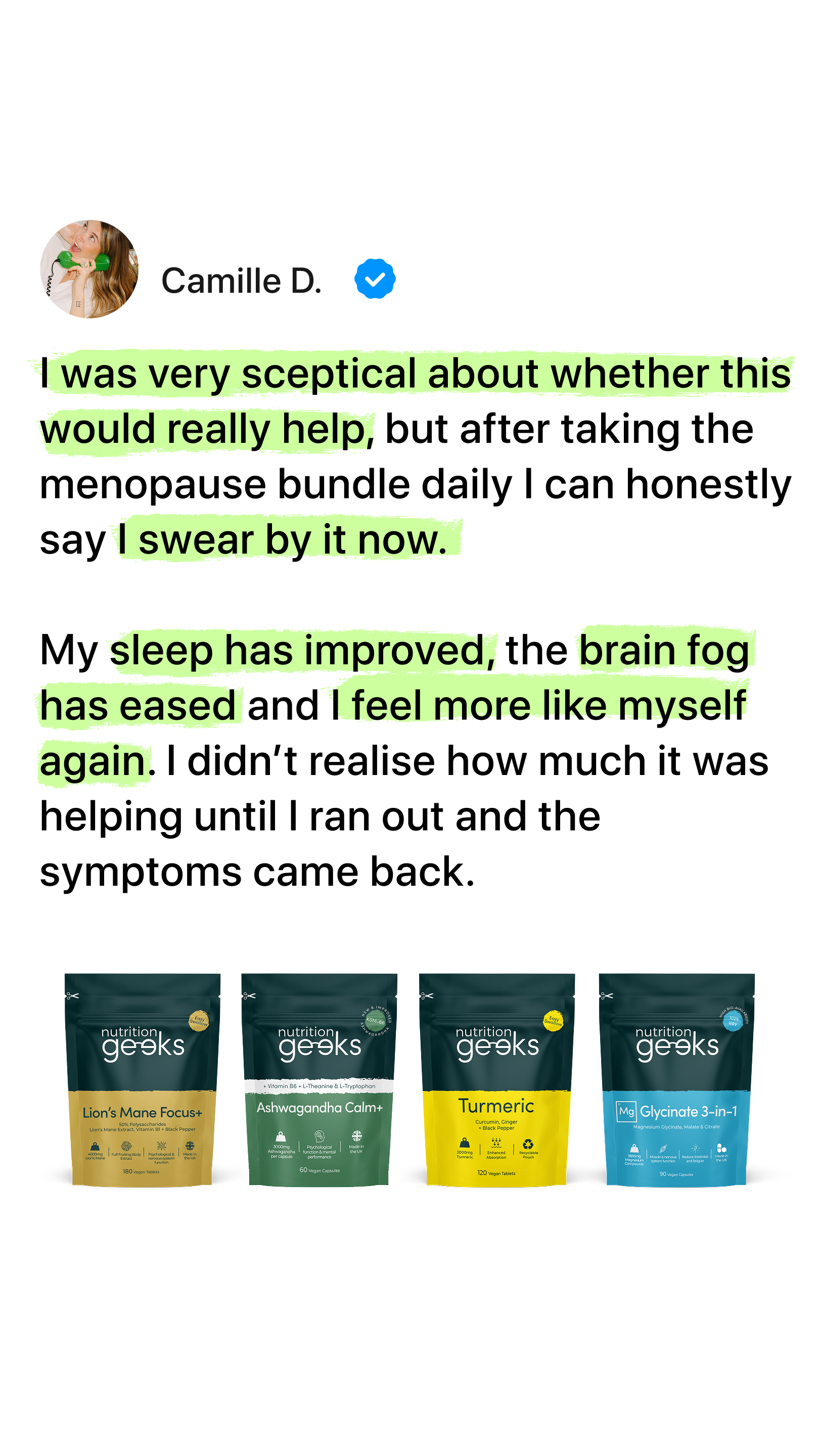 Nutrition Geeks Facebook ad
