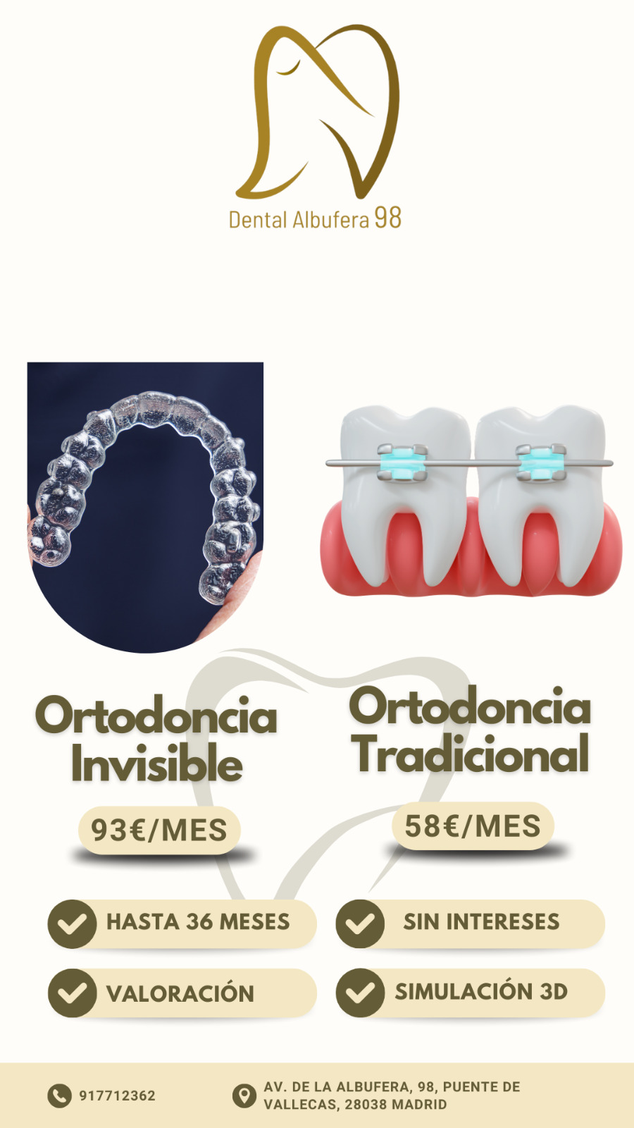 Clínica Dental Albufera 98 Facebook ad: ORTODONCIA: VALORACIÓN + ESTUDIO Y SIMULACIÓN GRATUITO