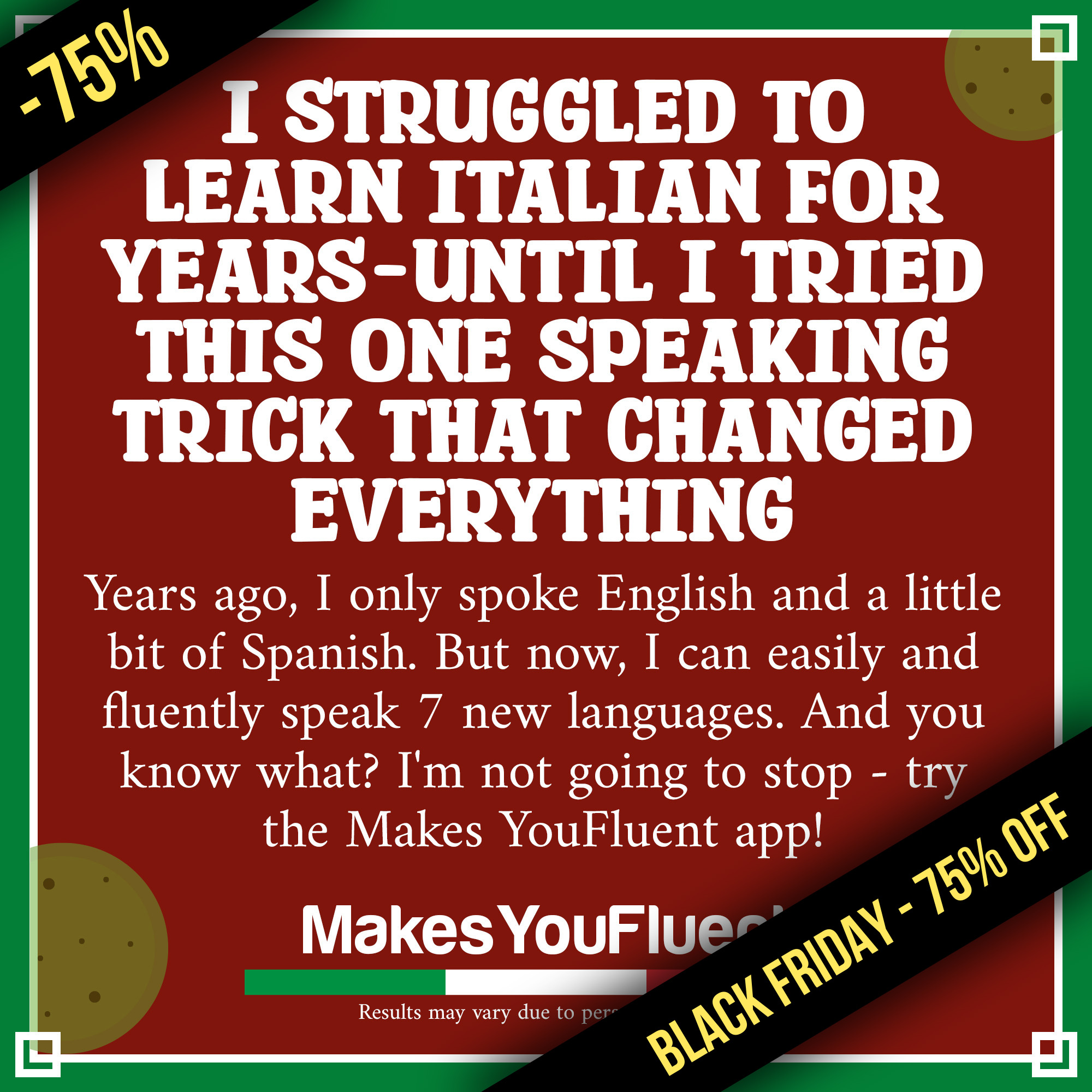 MakesYouFluent Facebook ad