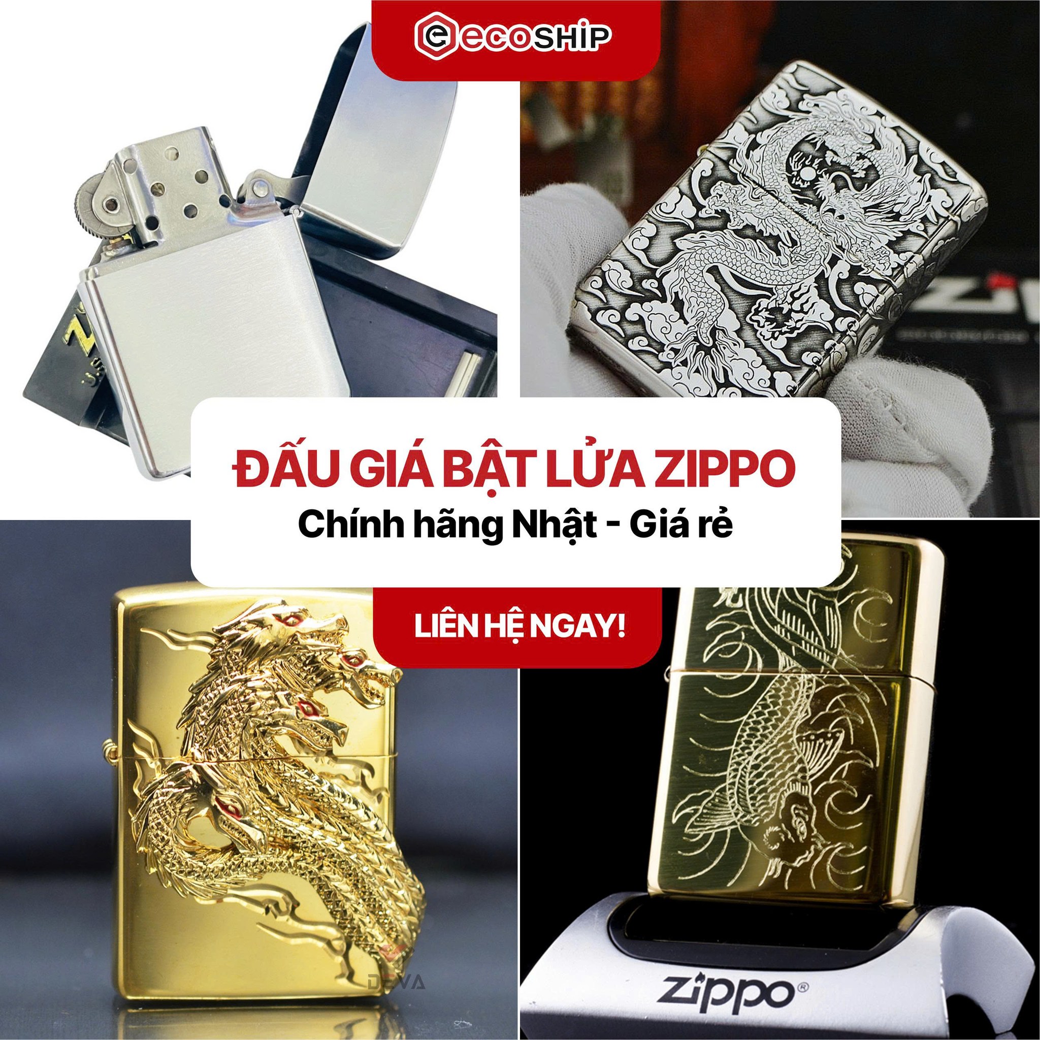 Ecoship.vn - Mua sắm xuyên biên giới Facebook ad: Zippo Nhật hiếm, nhanh tay kẻo lỡ!