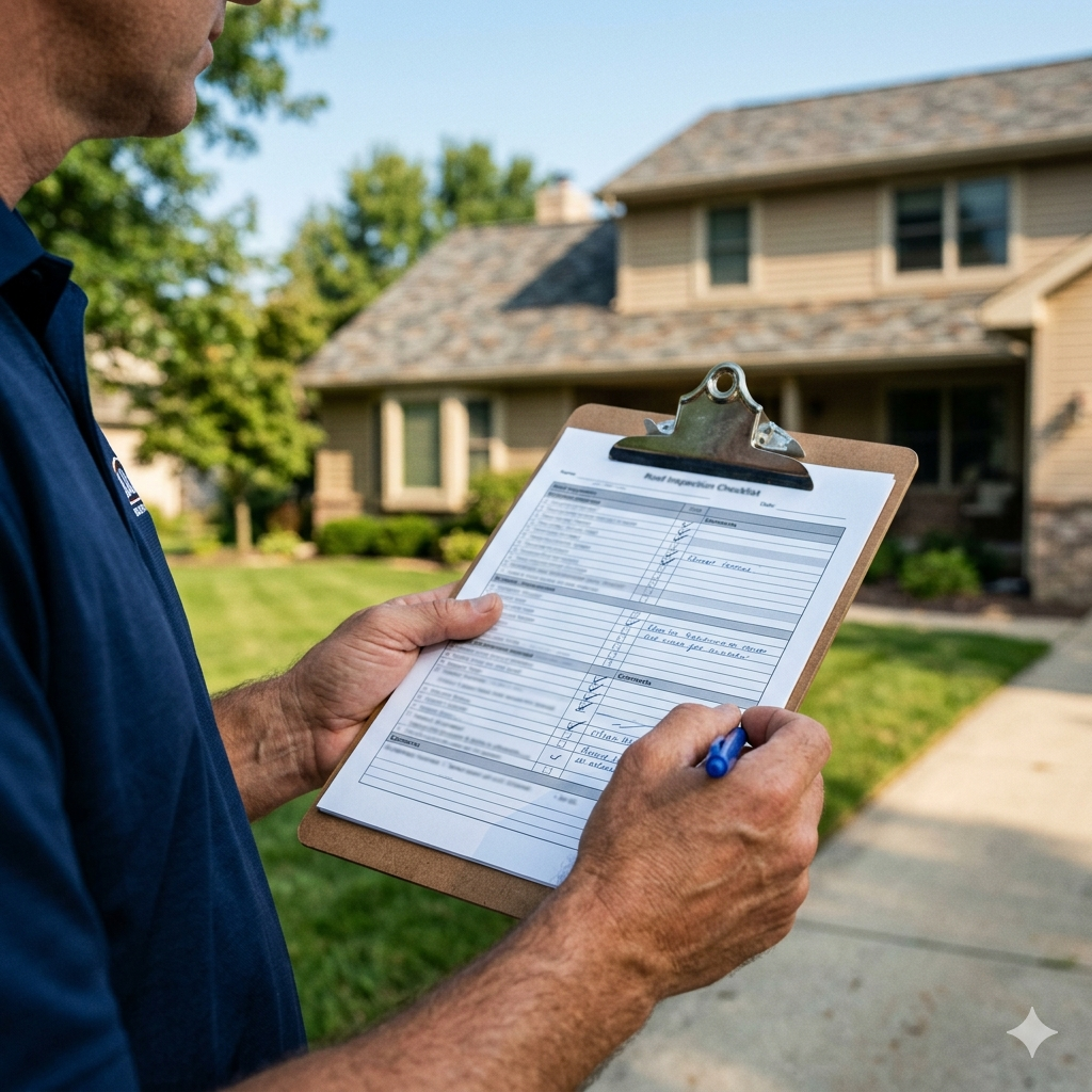 Roof Replacement Program Facebook ad: FREE Hail Damage Inspection