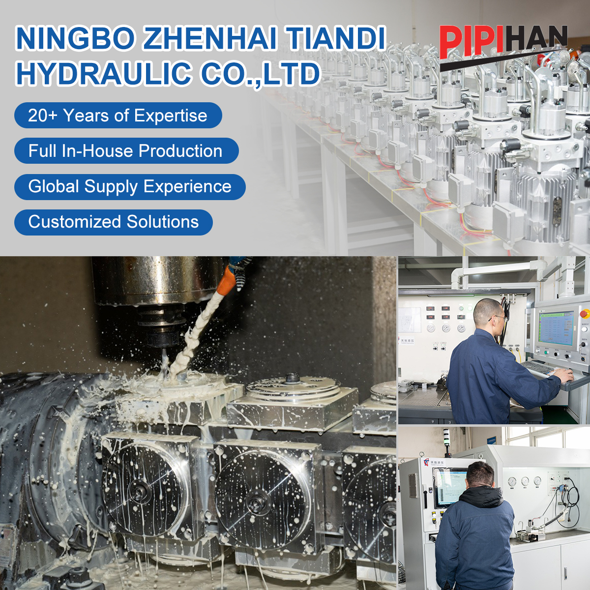 Pipihan Hydraulic Facebook ad: Power Your Motion, Worldwide | NINGBO ZHENHAI TIANDI…