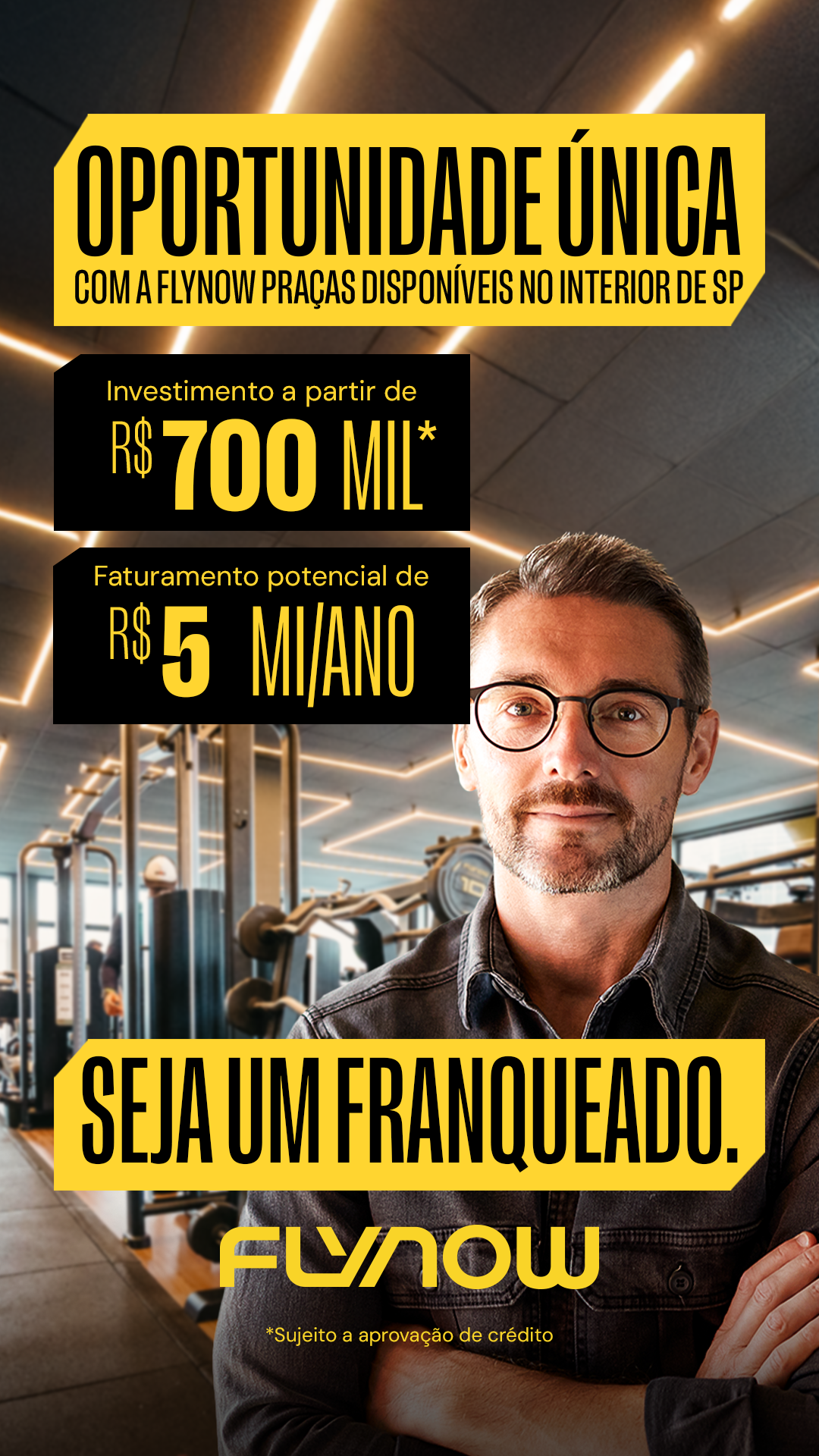Flynow Academia Franquia Facebook ad from May 12, 2026