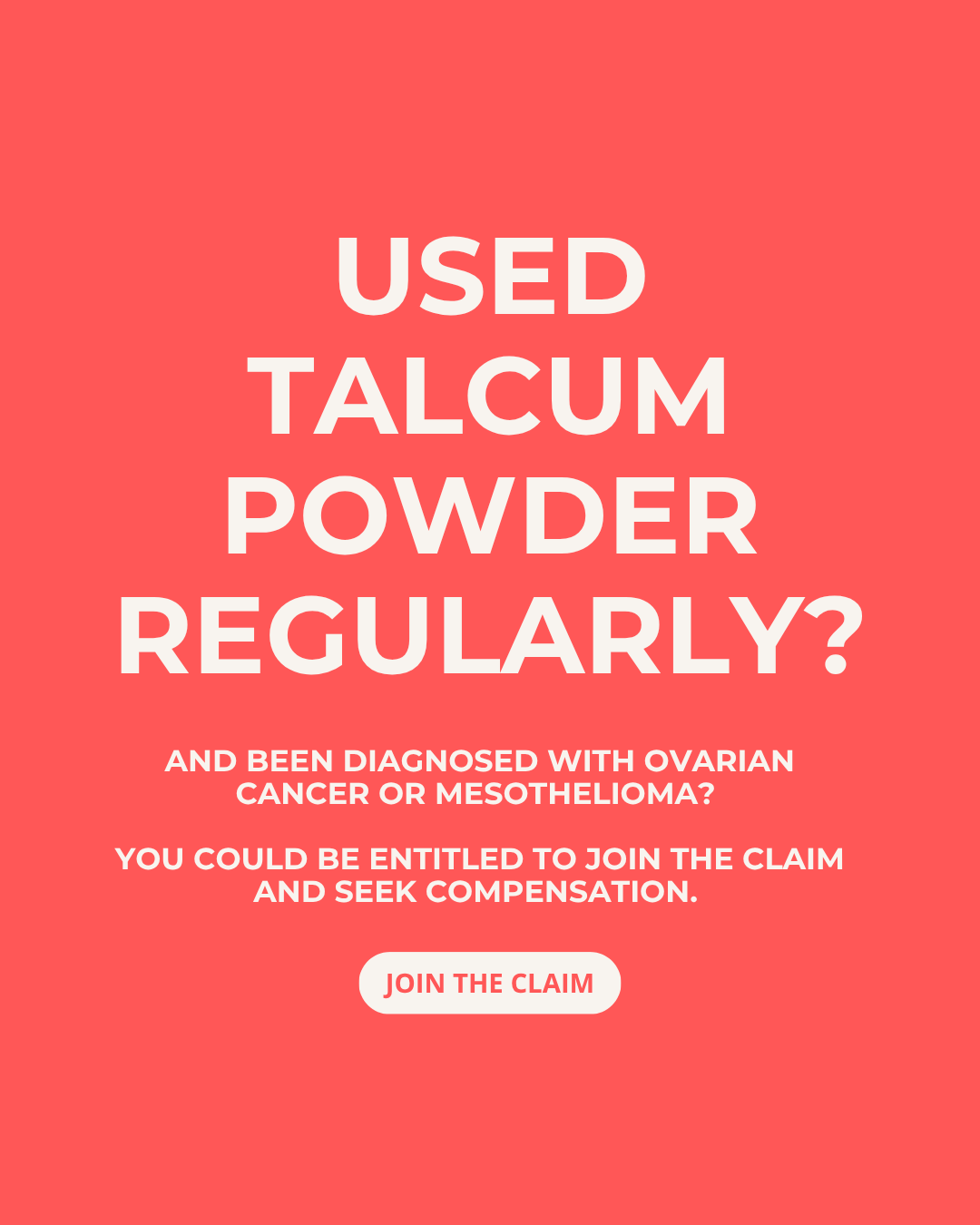 Talc Claim Facebook ad