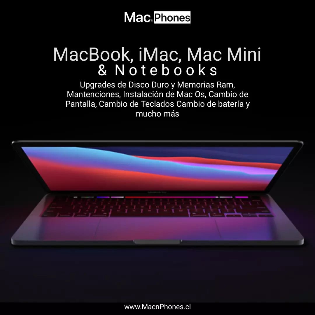 MacnPhones.cl Facebook ad: Tu Mac, iPhone, iPad o cualquier dispositivo lo…