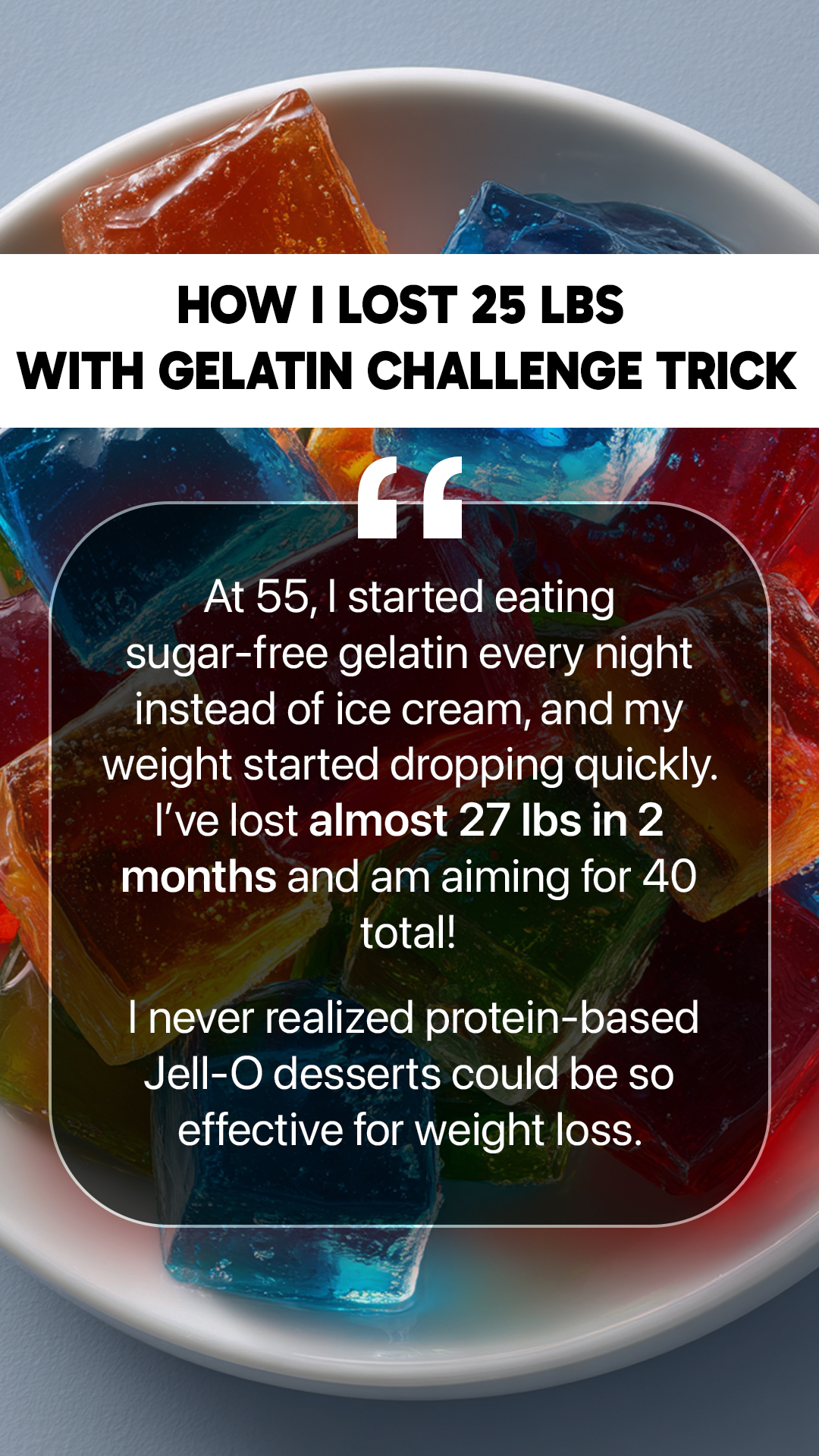 No Carbs Challenge Facebook ad