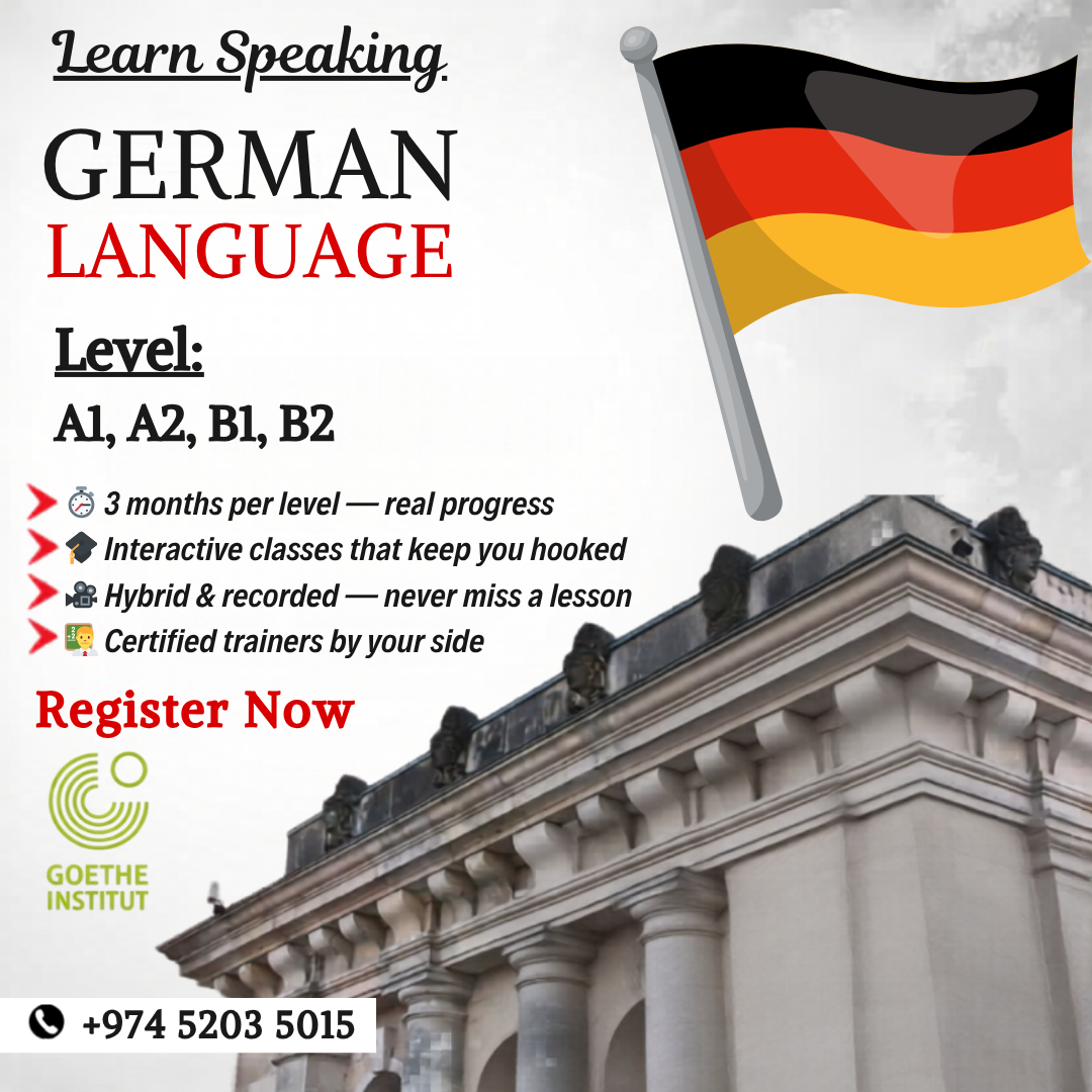 Language Courses in Qatar Facebook ad