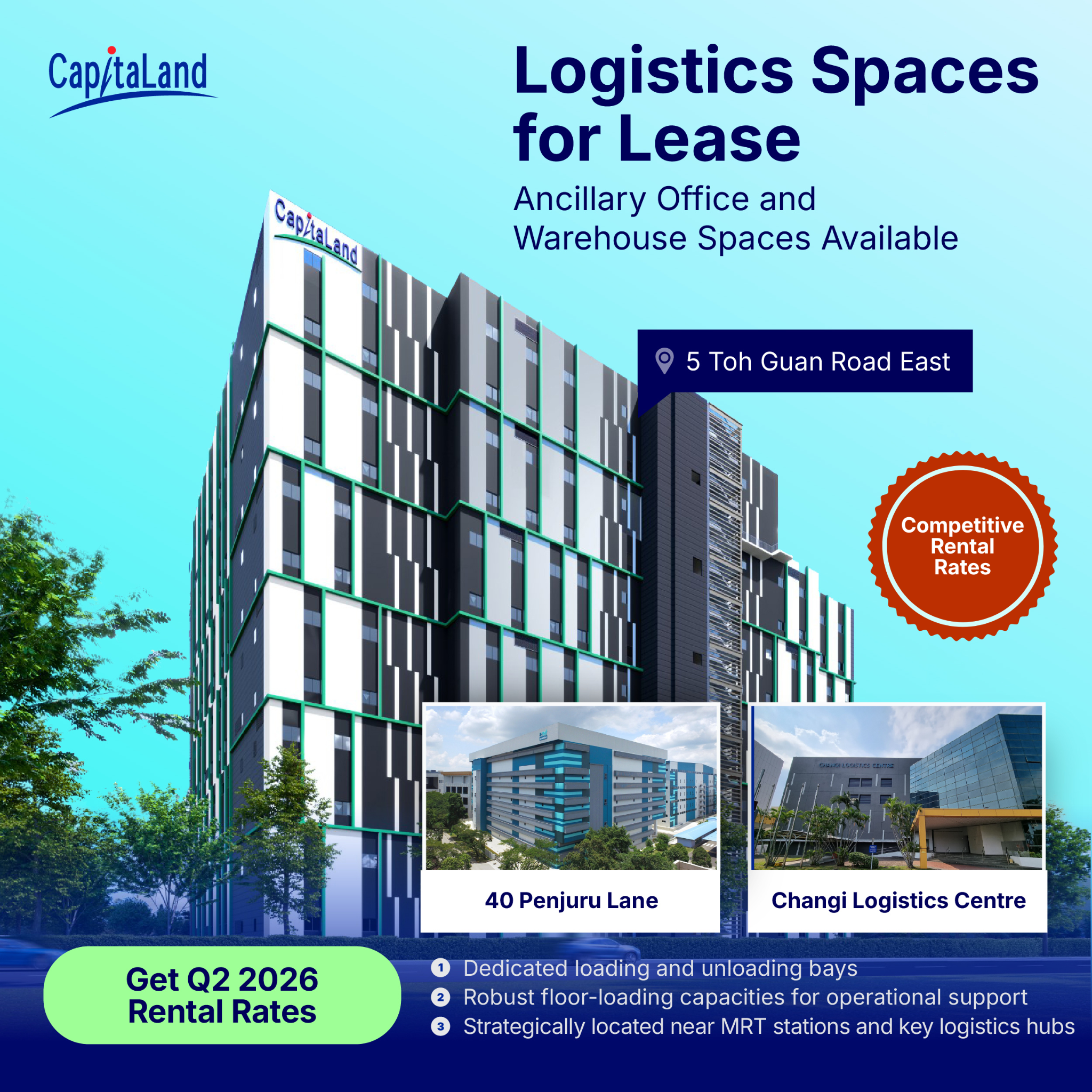CapitaLand Facebook ad: Get Q2 2026 Rental Rates
