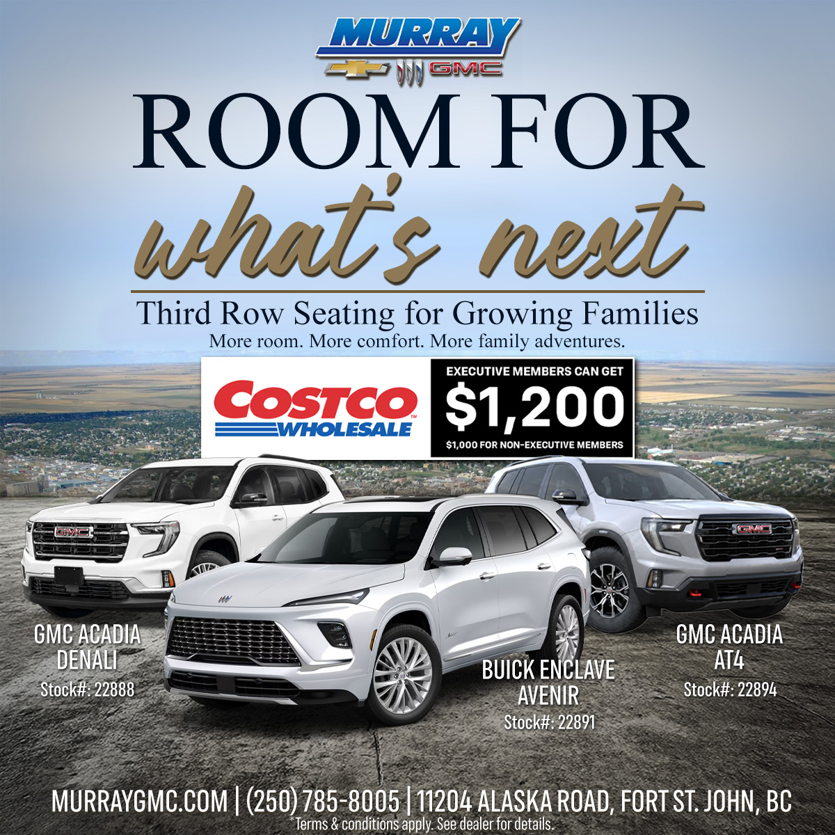 Murray GM Fort St. John Facebook ad: Ready for more space?