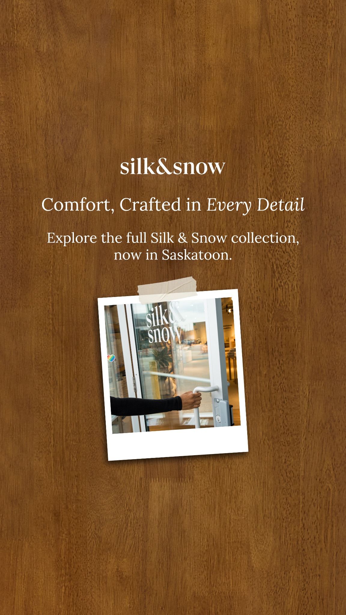 Silk and Snow Facebook ad