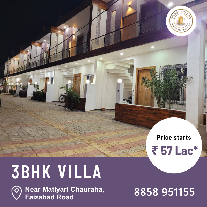 Invest Reality Facebook ad: 3BHK Villa on Main Faizabad Road, Lucknow