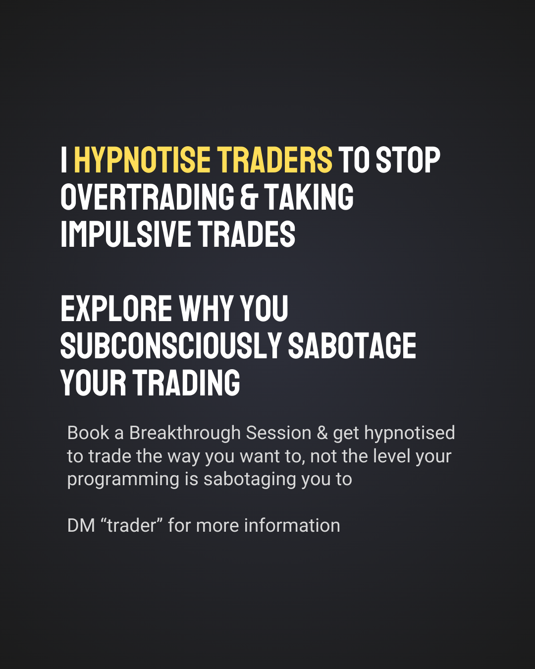 Amadeus Persson Facebook ad: If you keep entering trades you promised yourself…