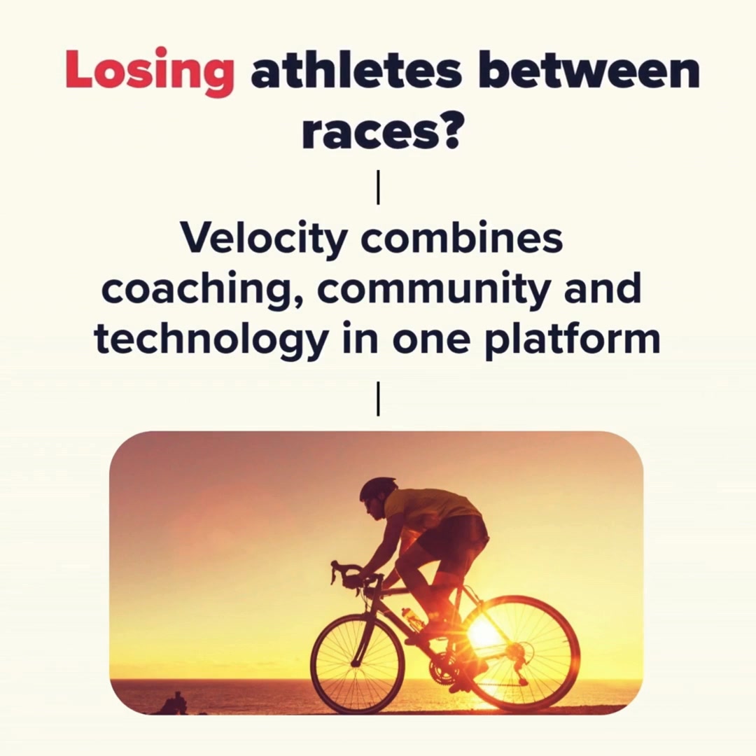 Velocity Cycling Facebook ad: Scale Your Endurance Coaching