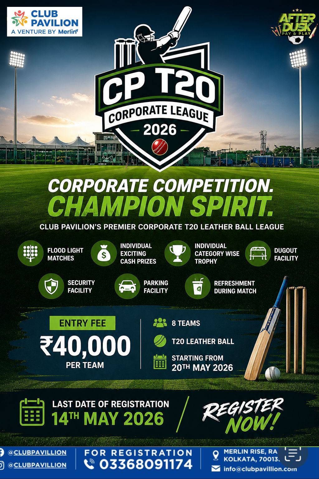 Club Pavillion Facebook ad: Register Now!