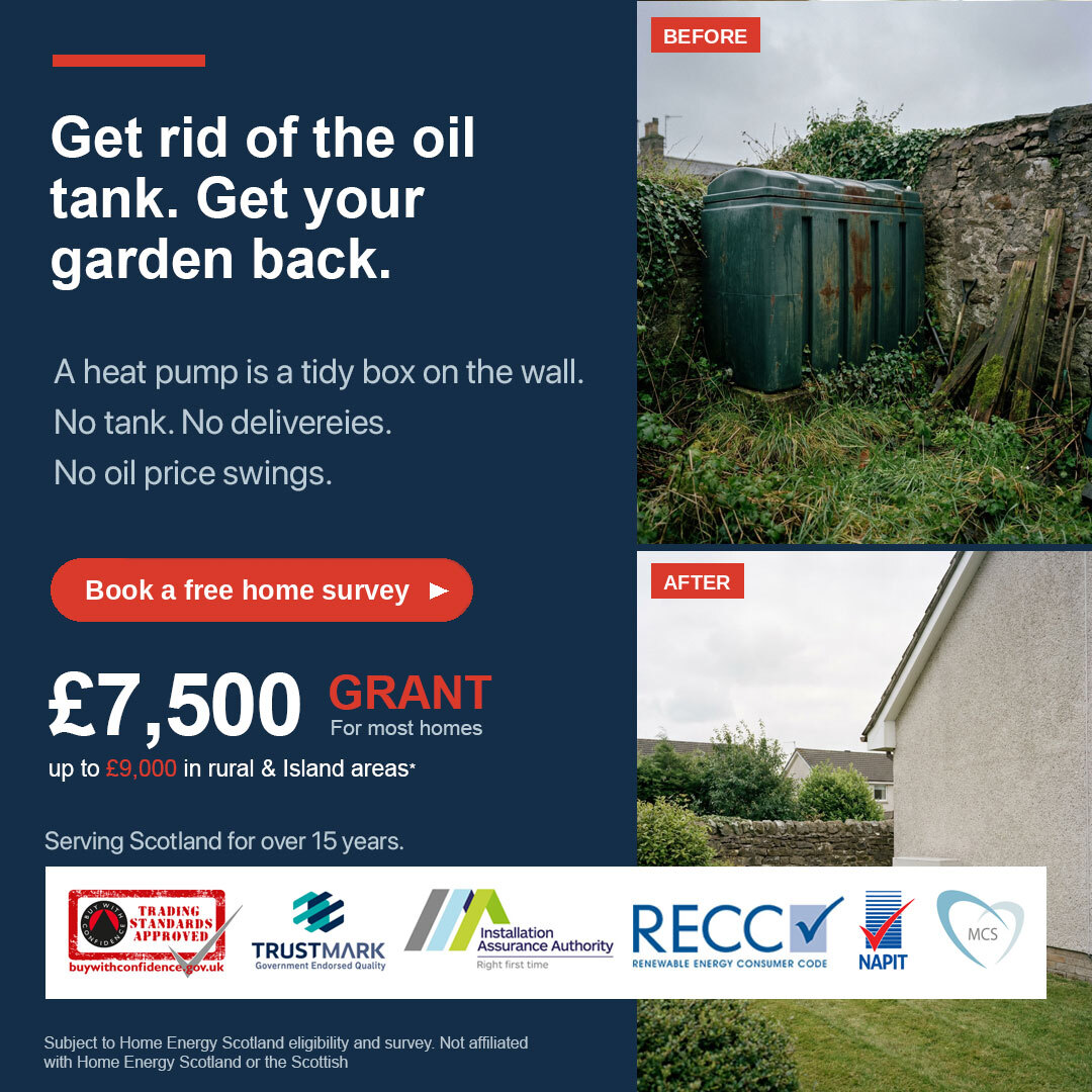 Direct Savings Facebook ad: Get rid of the oil tank. Get your garden back.