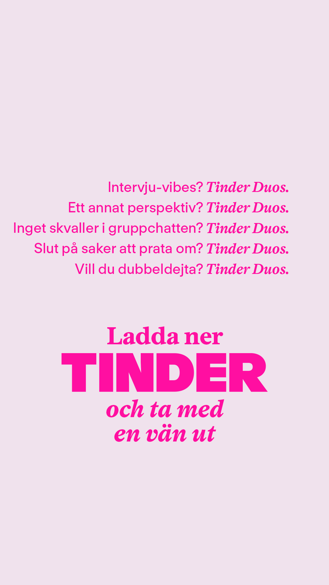 Tinder Facebook ad