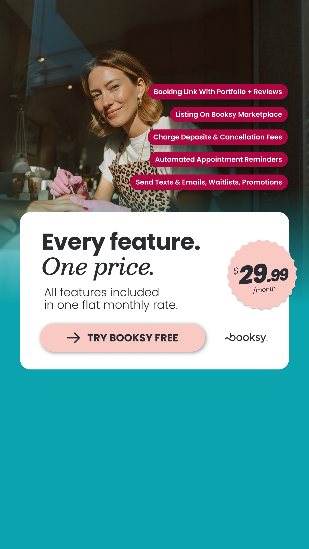Booksy Facebook ad