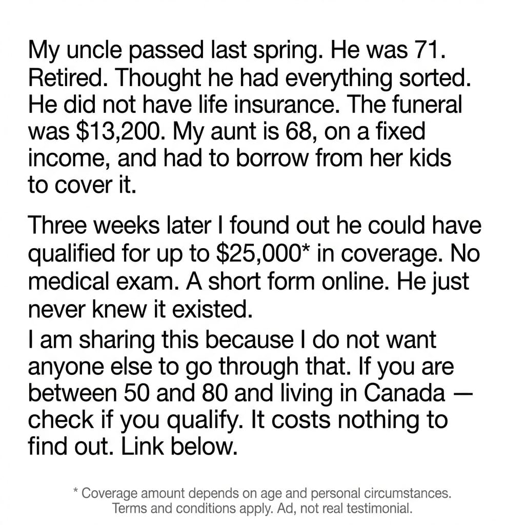 Jacob Miller Facebook ad: $25,000* Final Expense Plans
