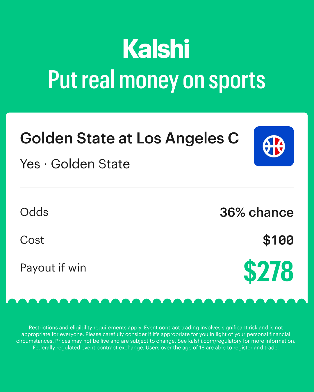 Kalshi - Trade the Headlines Facebook ad