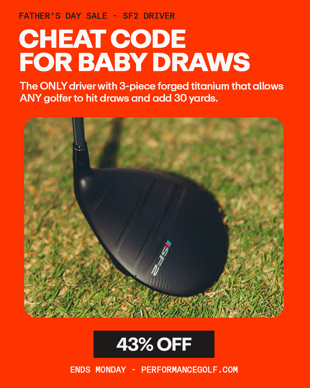 Performance Golf Facebook ad