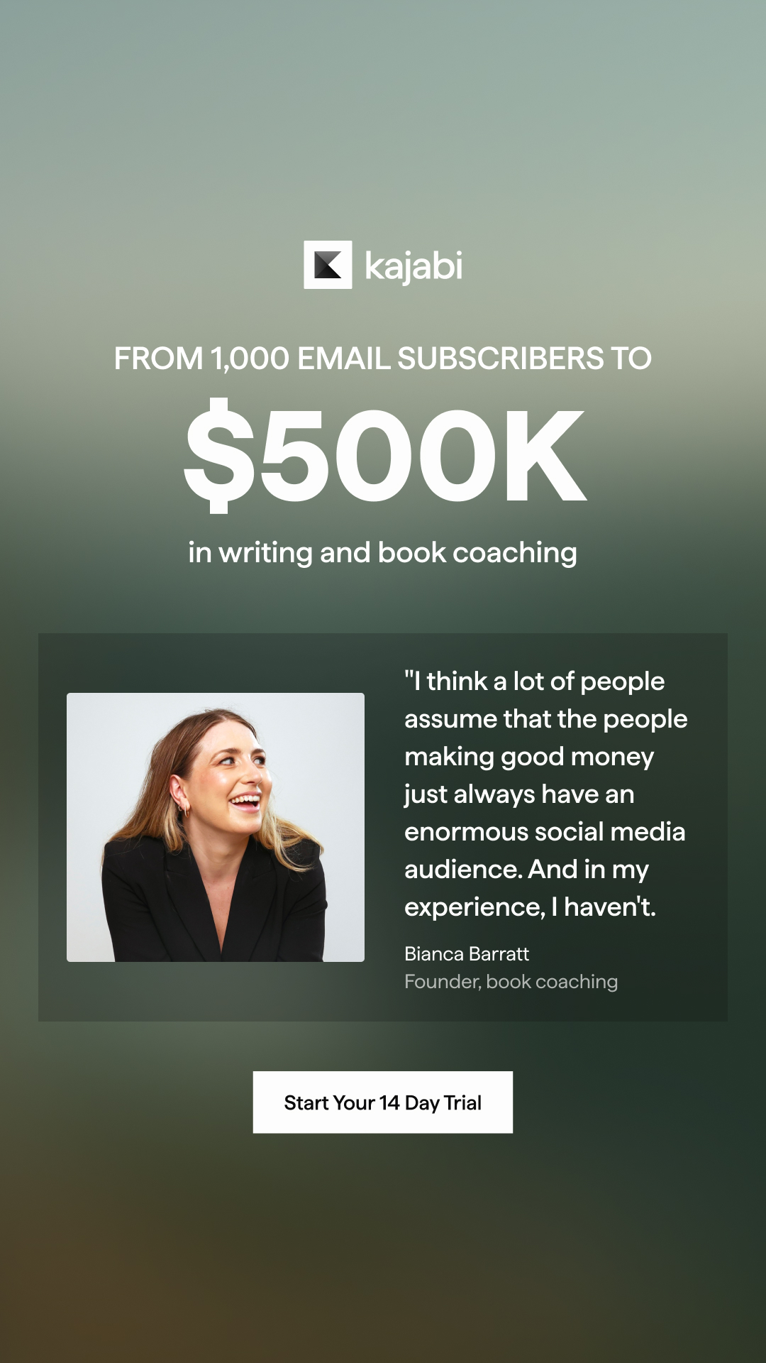 Kajabi Facebook ad: Get Started For Free