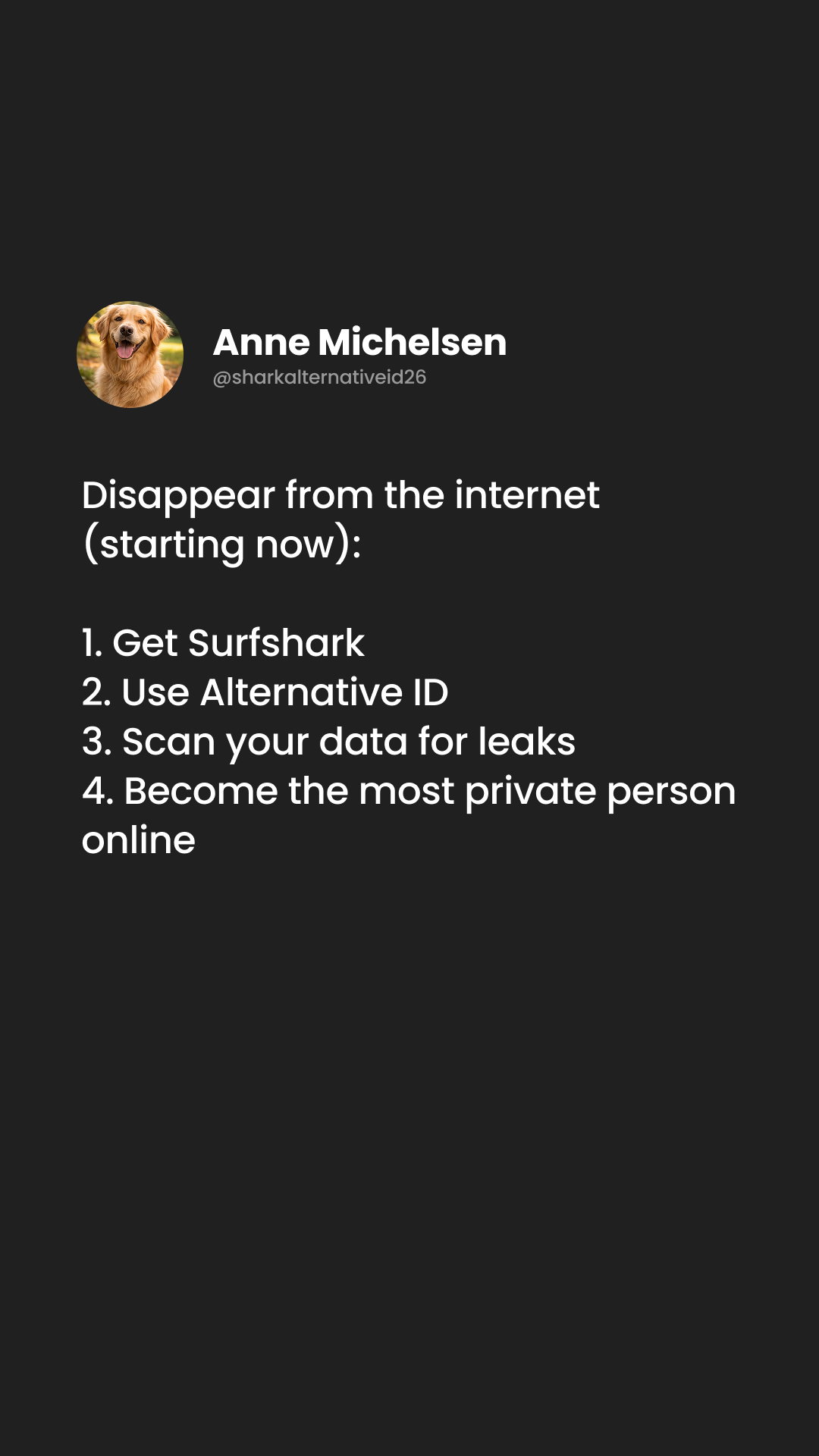 Surfshark Facebook ad