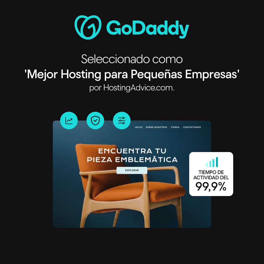 GoDaddy España Facebook ad: Una buena elección para tu hosting web