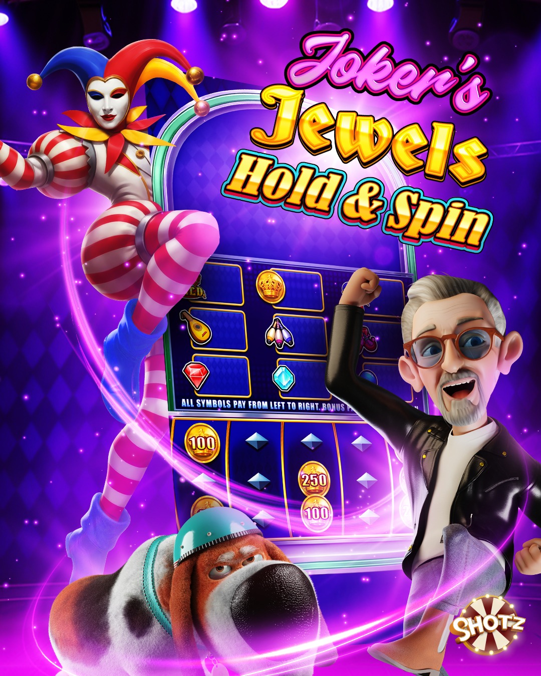 ShotzCasino Facebook ad: Joker's Jewels Hold and Spin!