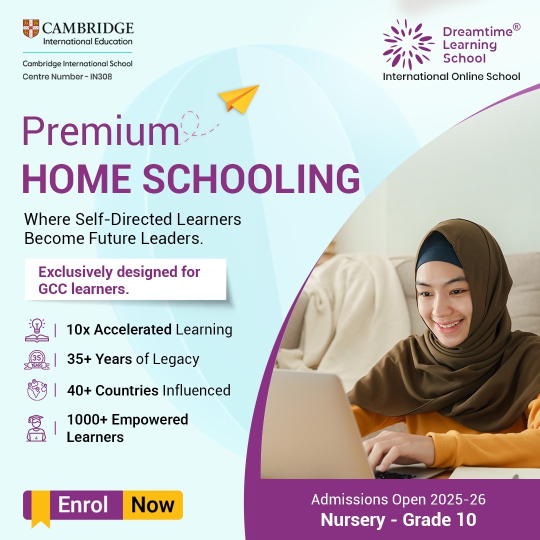 Dreamtime Learning Facebook ad: Online School Admissions Open: 2025-26