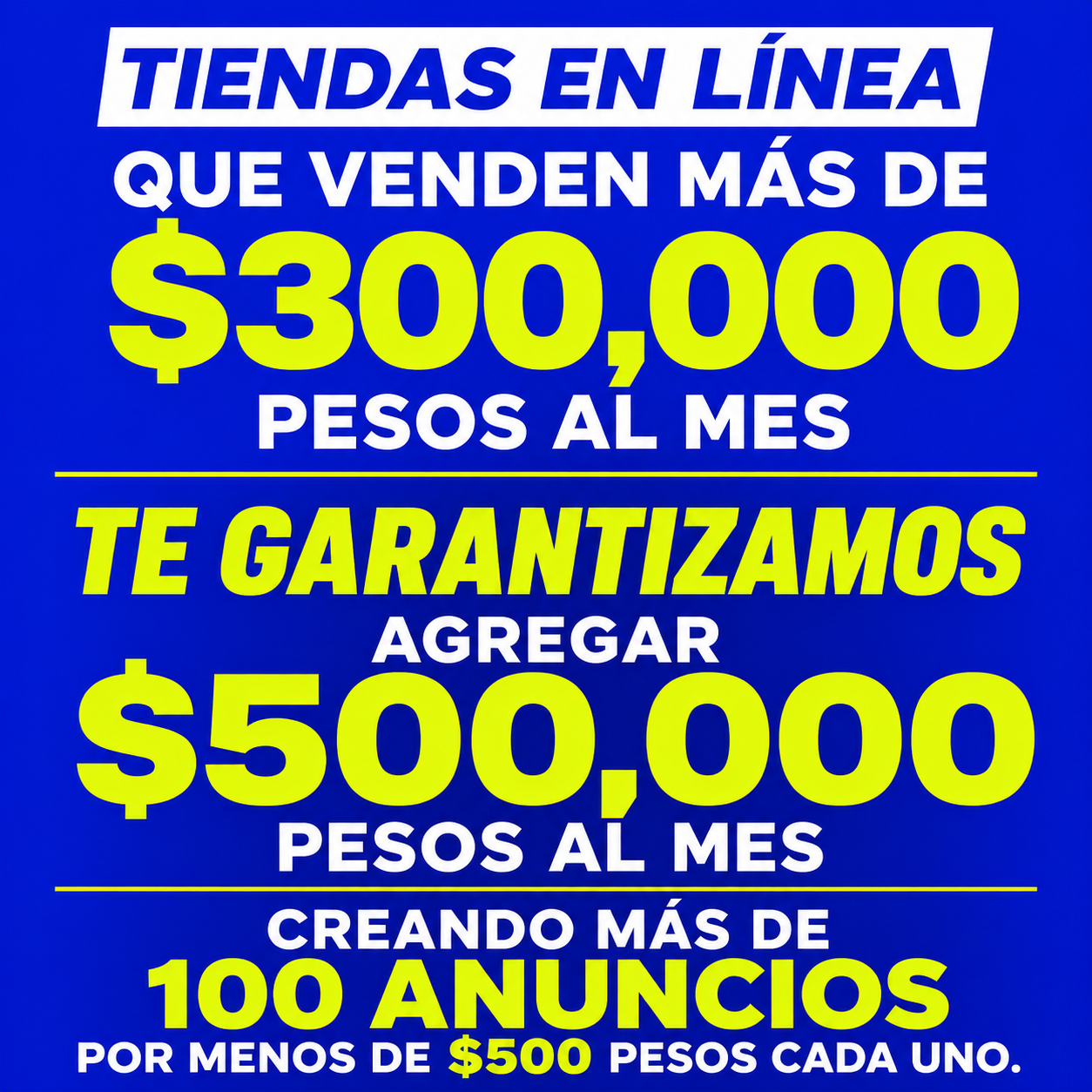 Ads-Alchemy Facebook ad: Te sumamos $500,000 a tus ventas mensuales